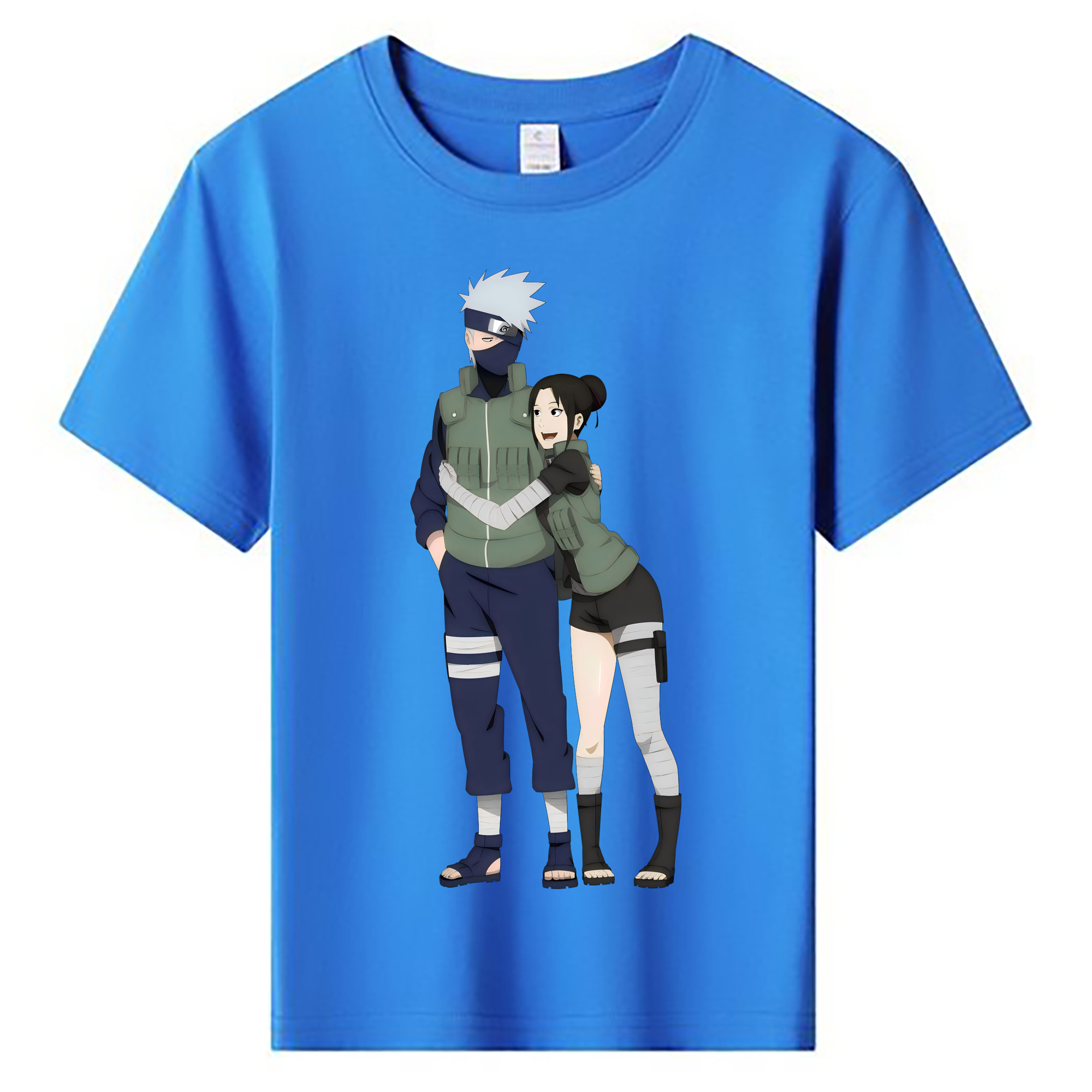 （画像用） NARUTO -ナルト- はたけ カカシ Hatake Kakashi 綿100％キッズTシャツ（フロントプリント）